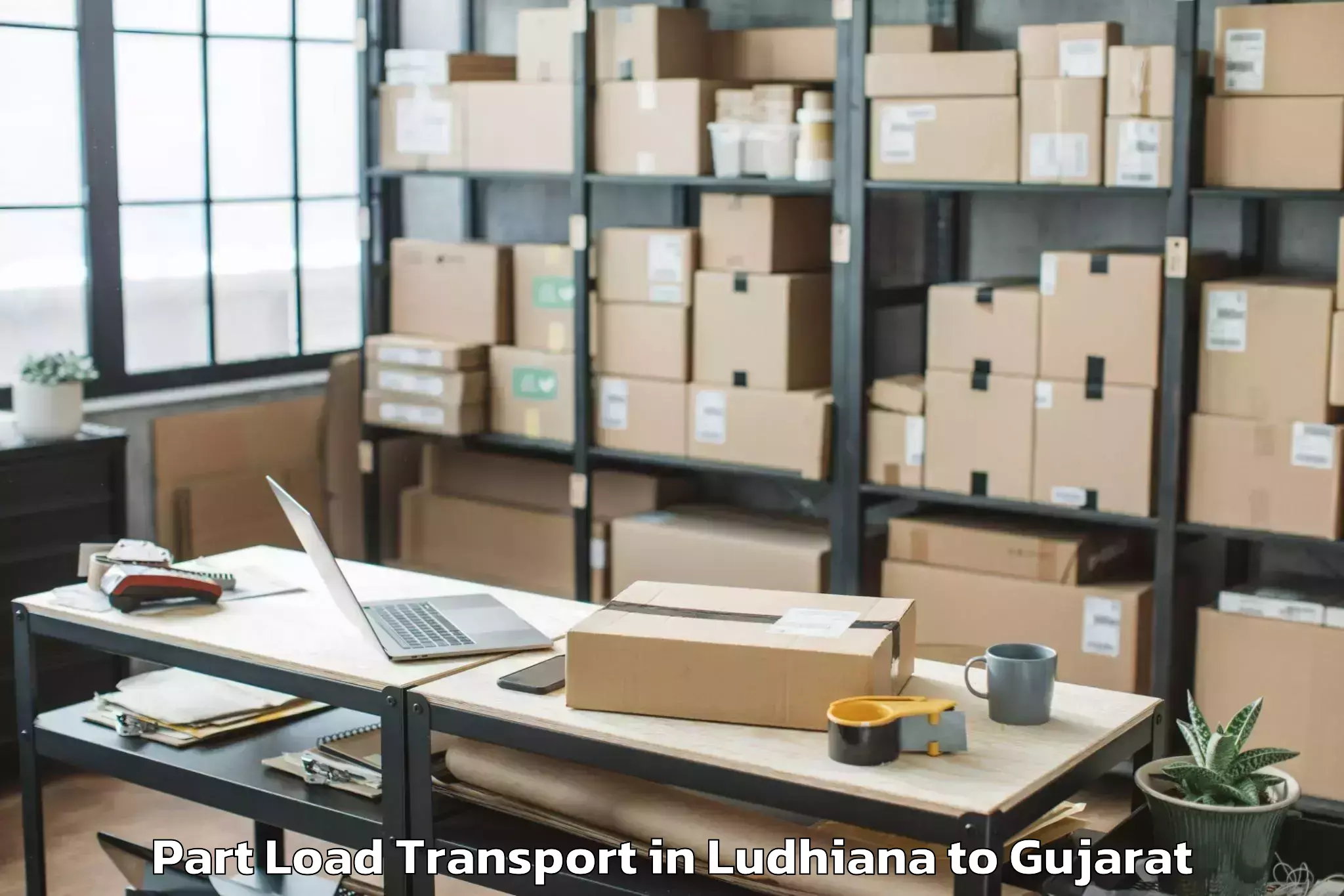 Top Ludhiana to Ahmedabad Airport Amd Part Load Transport Available